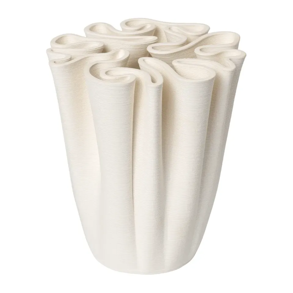 Ferm Living Maljakot^Dedali maljakko 18 cm, Off-white