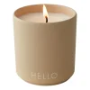 Design Letters Tuoksukynttilät & Tuoksutikut^tuoksukynttilä Ø8 cm, Hello-beige