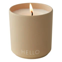 Design Letters Tuoksukynttilät & Tuoksutikut^tuoksukynttilä Ø8 cm, Hello-beige