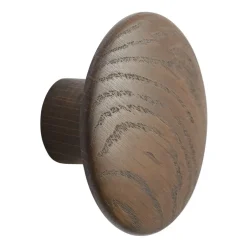 Muuto Koukut & Vaateripustimet^Dots wood -koukku dark stained brown, Ø 9 cm