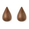 Normann Copenhagen Koukut & Vaateripustimet^Dropit nuppi, 2-pakkaus, saksanpähkinä, Suuri