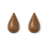 Normann Copenhagen Koukut & Vaateripustimet^Dropit nuppi, 2-pakkaus, saksanpähkinä, Pieni
