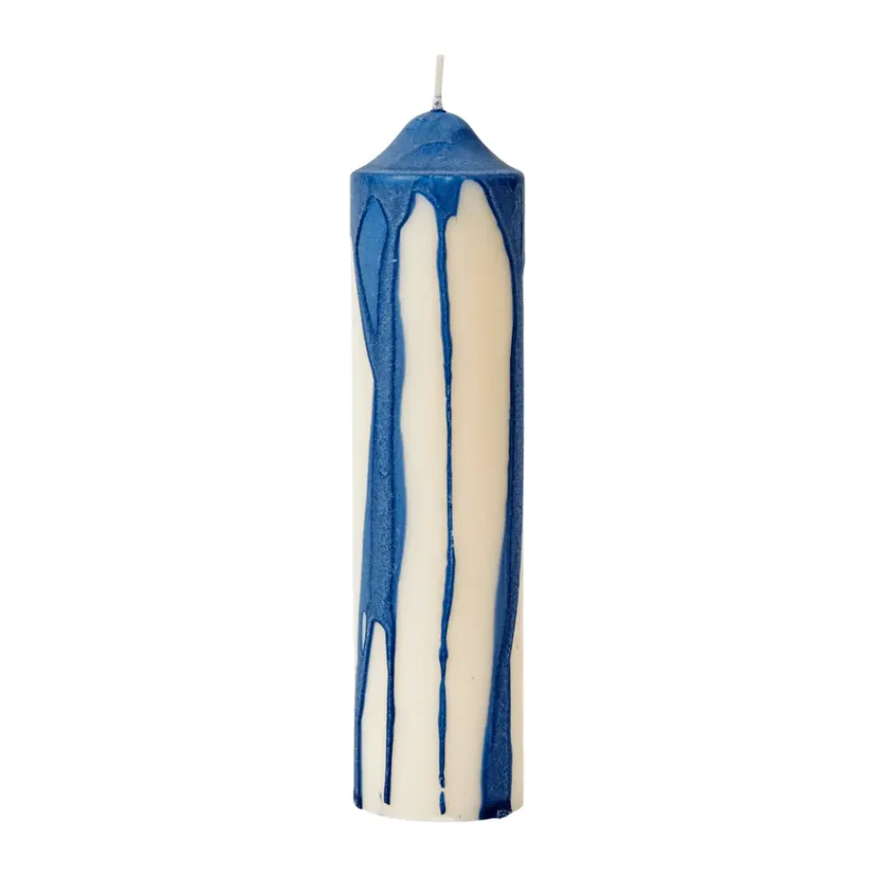 Ferm Living Kynttilät^Dryp kynttilä, Deep Blue, 20 cm