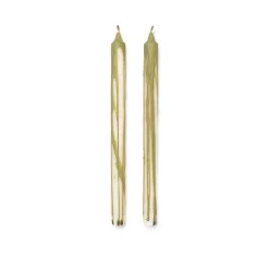 Ferm Living Kynttilät^Dryp steariinikynttilä 2-pack, Olive