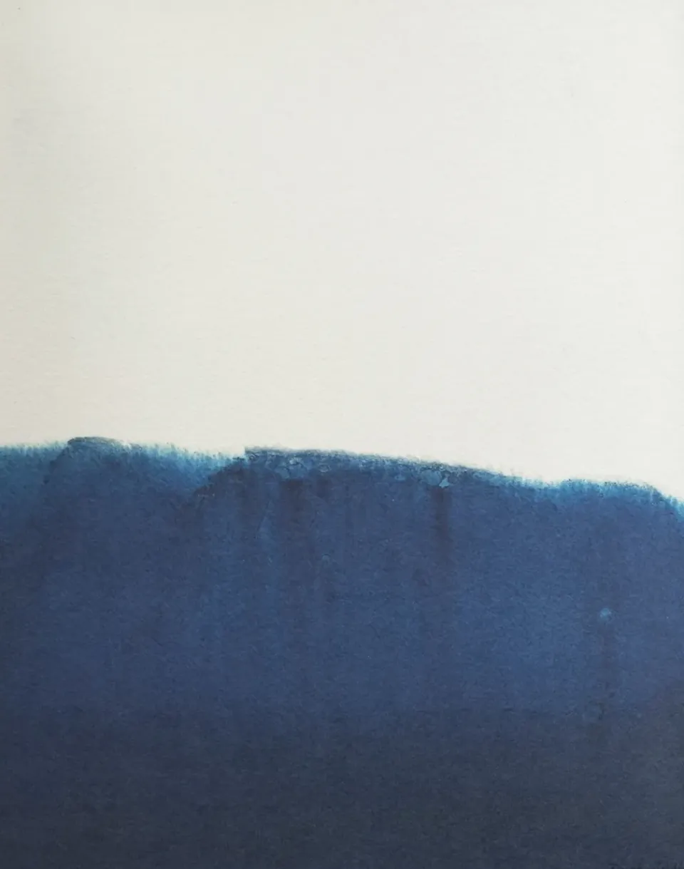 Fine Little Day Julisteet^Dyeforindigo ocean 1 juliste 40x50 cm, Sini-valkoinen
