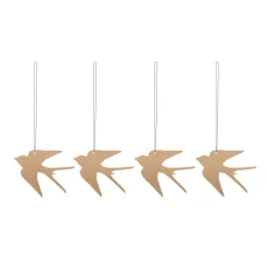 Cooee Design Pääsiäiskoristeet^Easter Deco -lintu pääsiäiskoriste 4-pakkaus, Cafe au lait