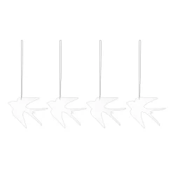 Cooee Design Pääsiäiskoristeet^Easter Deco -lintu pääsiäiskoriste 4-pakkaus, White