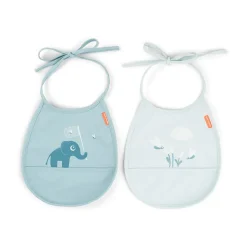 Done by deer Lastenhuoneen Sisustus|Lastenhuoneen Sisustus^Elphee Tiny ruokalappu 2-pack, Sininen