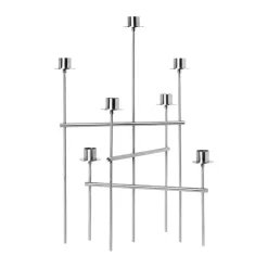 Ferm Living Kynttilänjalat & Kyntteliköt^Elysia kynttilänjalka, Brushed stainless steel