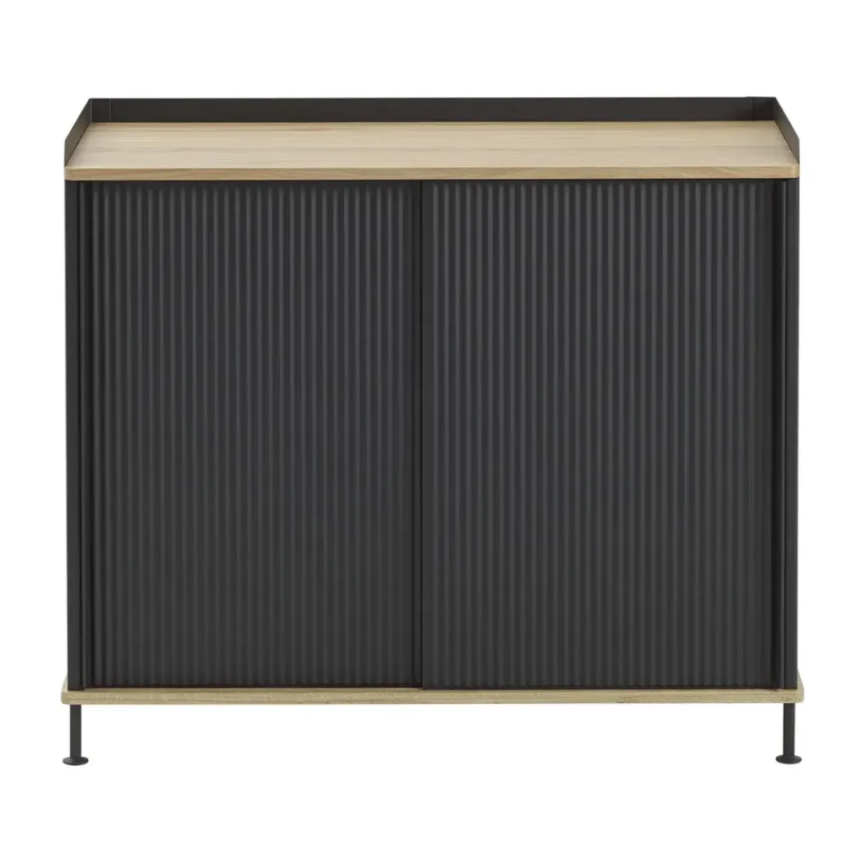 Muuto Senkit & Sivupöydät^Enfold Sideboard 100x45x85 cm, Laquered oak-anthracite black