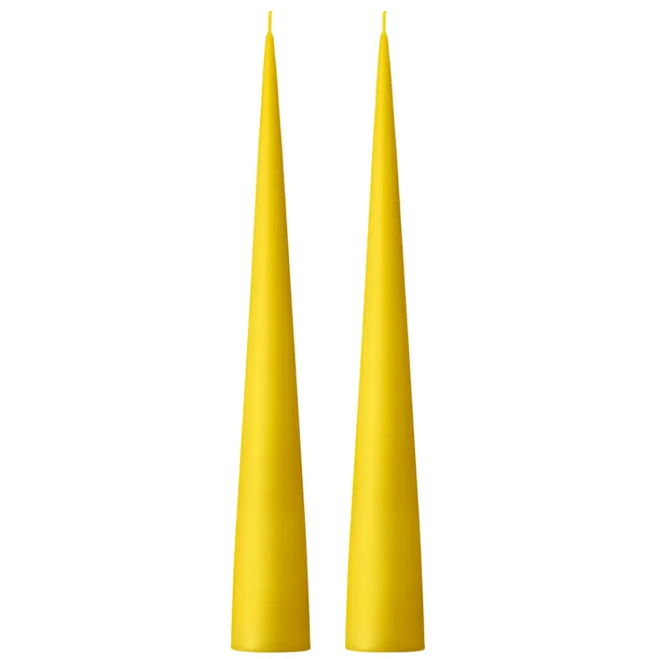 Ester & erik Kynttilät^-kartiokynttilä 37 cm, 2-pakkaus matta, Lemon drop 15