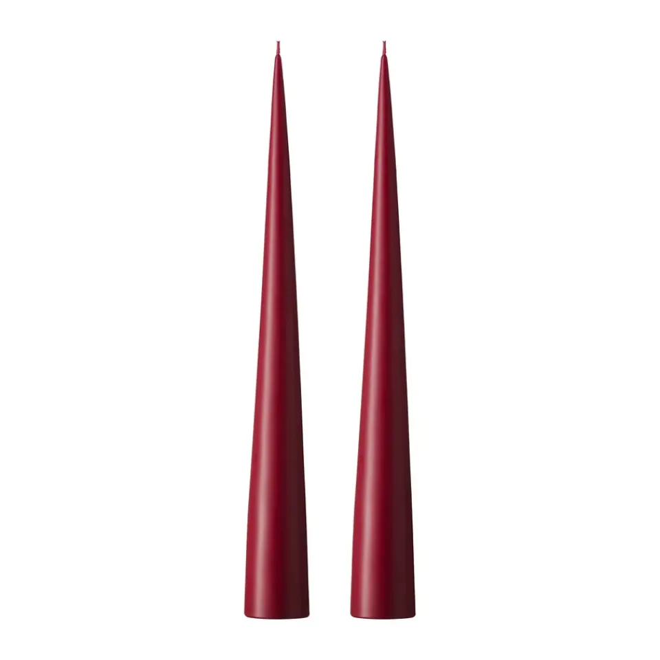 Ester & erik Kynttilät^-kartiokynttilä 37 cm, 2-pakkaus matta, Deep wine 44/2