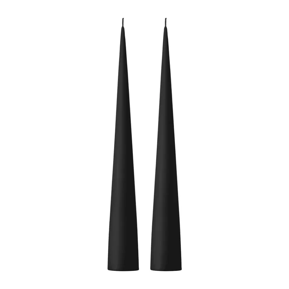 Ester & erik Kynttilät^-kartiokynttilä 37 cm, 2-pakkaus matta, Velvet matt black 95
