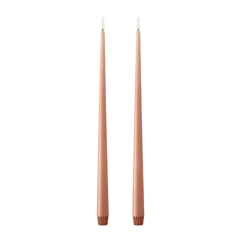 Ester & erik Led-Kynttilät^kruunukynttilä LED 2 kpl, 20 Rosy caramel, 40 cm