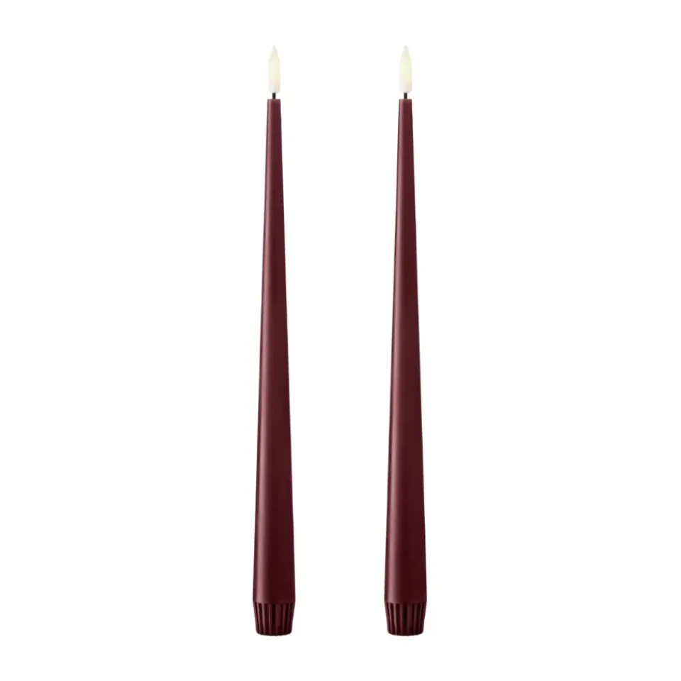 Ester & erik Led-Kynttilät^kruunukynttilä LED 2 kpl, 44/2 Deep Wine , 30 cm