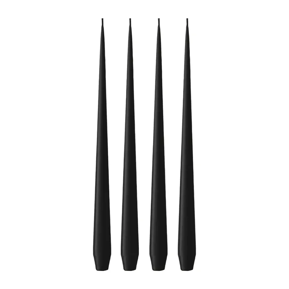 Ester & erik Kynttilät^-kynttilä, 4-pakkaus matta, Velvet matt black 95, 32 cm
