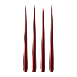 Ester & erik Kynttilät^-kynttilä, 4-pakkaus lakattu, Deep wine 44/2, 42 cm