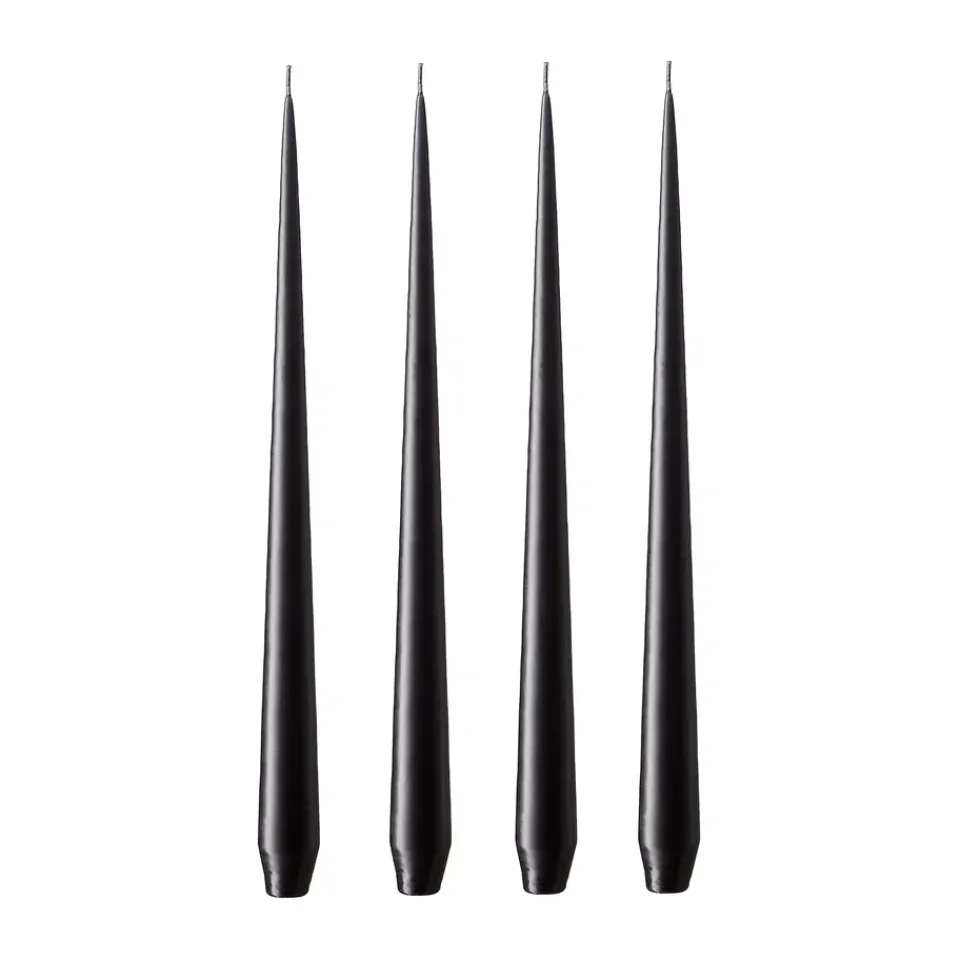 Ester & erik Kynttilät^-kynttilä, 4-pakkaus matta, raw black, 42 cm
