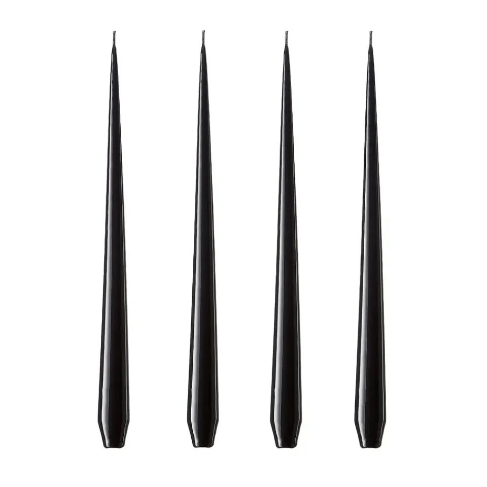 Ester & erik Kynttilät^-kynttilä, 4-pakkaus lakattu, Raw black, 32 cm