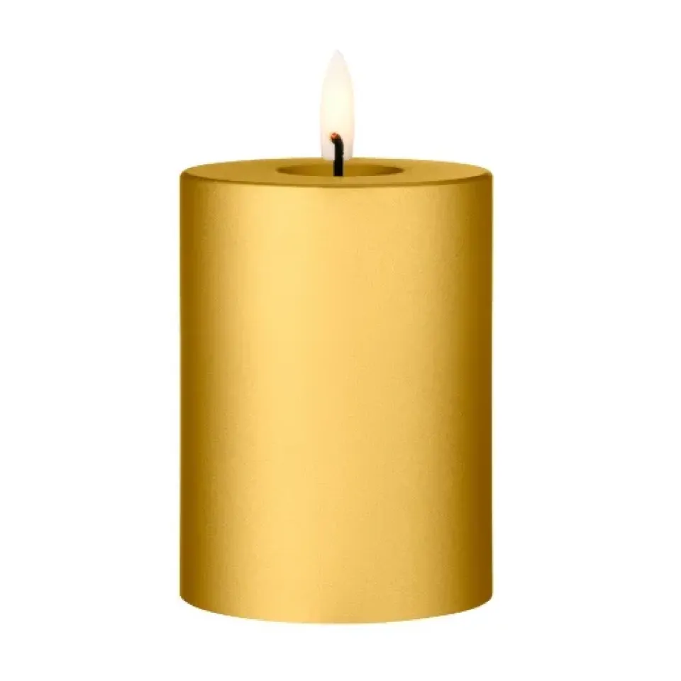 Ester & erik Led-Kynttilät^LED-pöytäkynttilä, 90 Gold Metallic, 10 cm