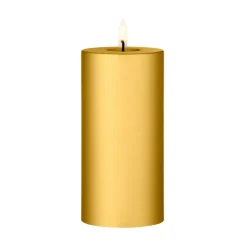 Ester & erik Led-Kynttilät^LED-pöytäkynttilä, 90 Gold Metallic, 15 cm