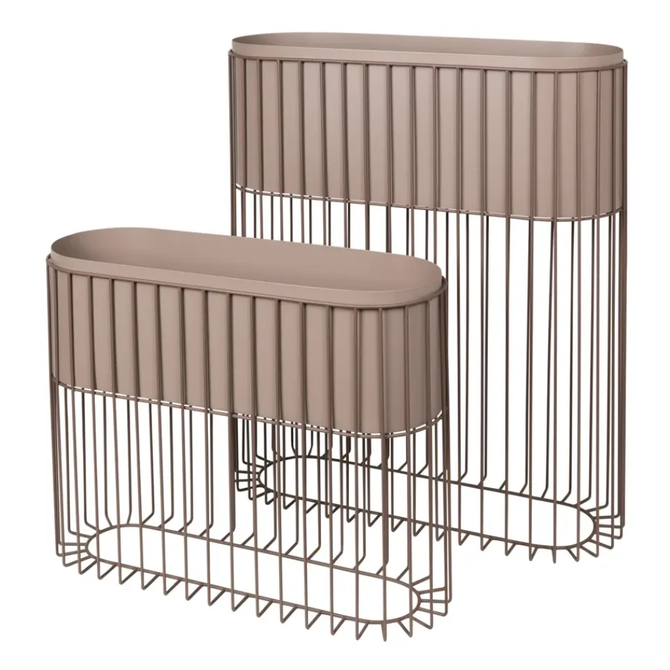 Broste Copenhagen Ruukut^Fenja kukkalaatikko setti, Simply taupe warm grey