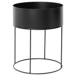 Ferm Living Ruukut^plant box pyöreä, musta