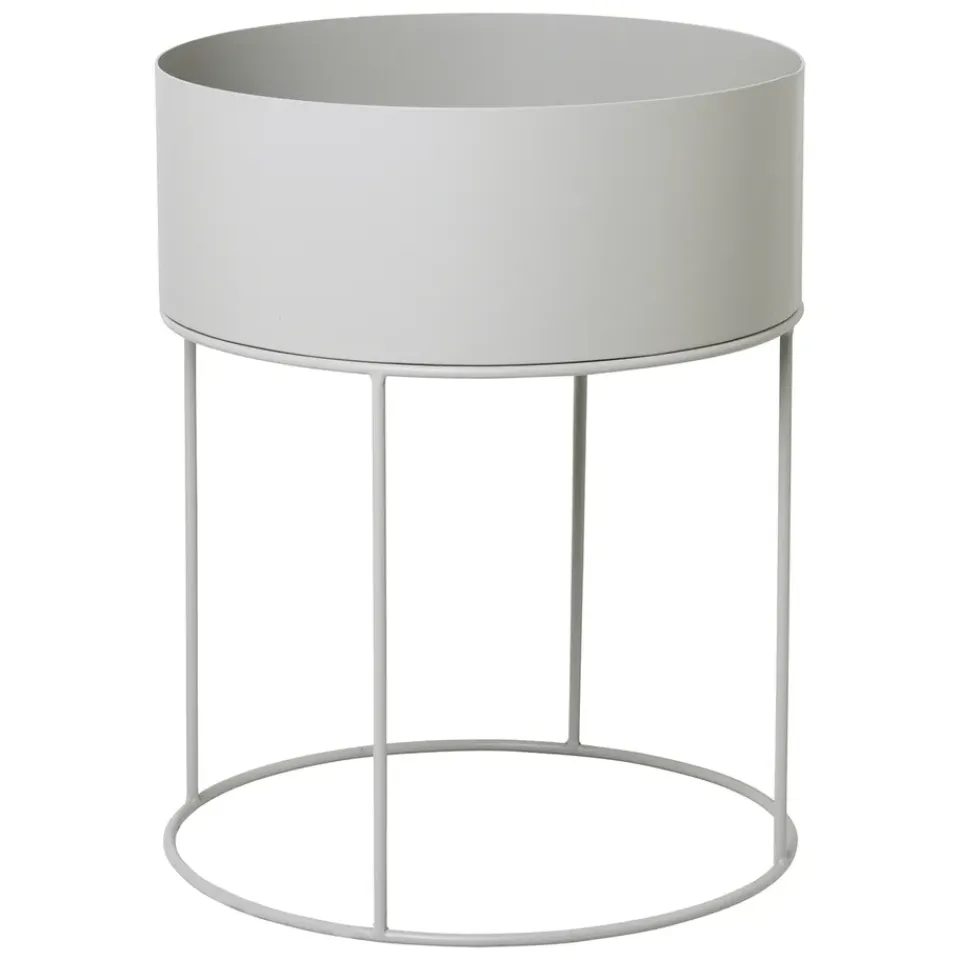 Ferm Living Ruukut^plant box pyöreä, vaaleanharmaa