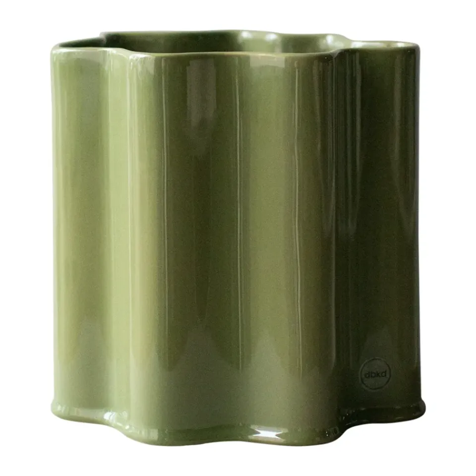 DBKD Maljakot^Filter ruukku, Kiiltävä vihreä, Ø18 cm
