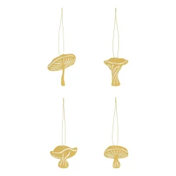 Cooee Design Joulukoristeet|Pääsiäiskoristeet^Fungi koristeriipus 4 osaa, Brass
