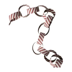 DBKD Joulukoristeet^Garland raidallinen koristeköynnös, Red-white