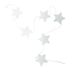 DBKD Joulukoristeet^Garland tähti koristeköynnös, White