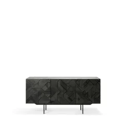 Ethnicraft Senkit & Sivupöydät^Graphic sideboard, Tiikki musta 3 ovea