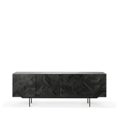 Ethnicraft Senkit & Sivupöydät^Graphic sideboard, Tiikki musta 4 ovea