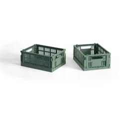 HAY Säilytyskorit^Colour Crate Mini 2-pack 13x17 cm, Sage green