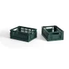 HAY Säilytyskorit^Colour Crate Mini 2-pack 13x17 cm, Dark green