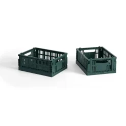 HAY Säilytyskorit^Colour Crate Mini 2-pack 13x17 cm, Dark green