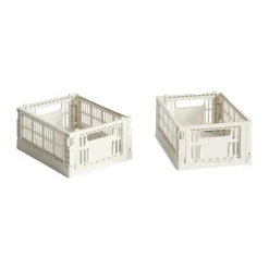 HAY Säilytyskorit^Colour Crate Mini 2-pack 13x17 cm, Off white