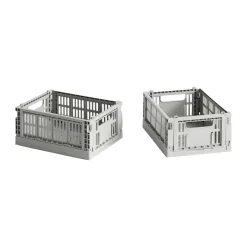 HAY Säilytyskorit^Colour Crate Mini 2-pack 13x17 cm, Light grey