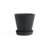HAY Ruukut^Flowerpot with saucer -ruukku L Ø17.5 cm, Musta
