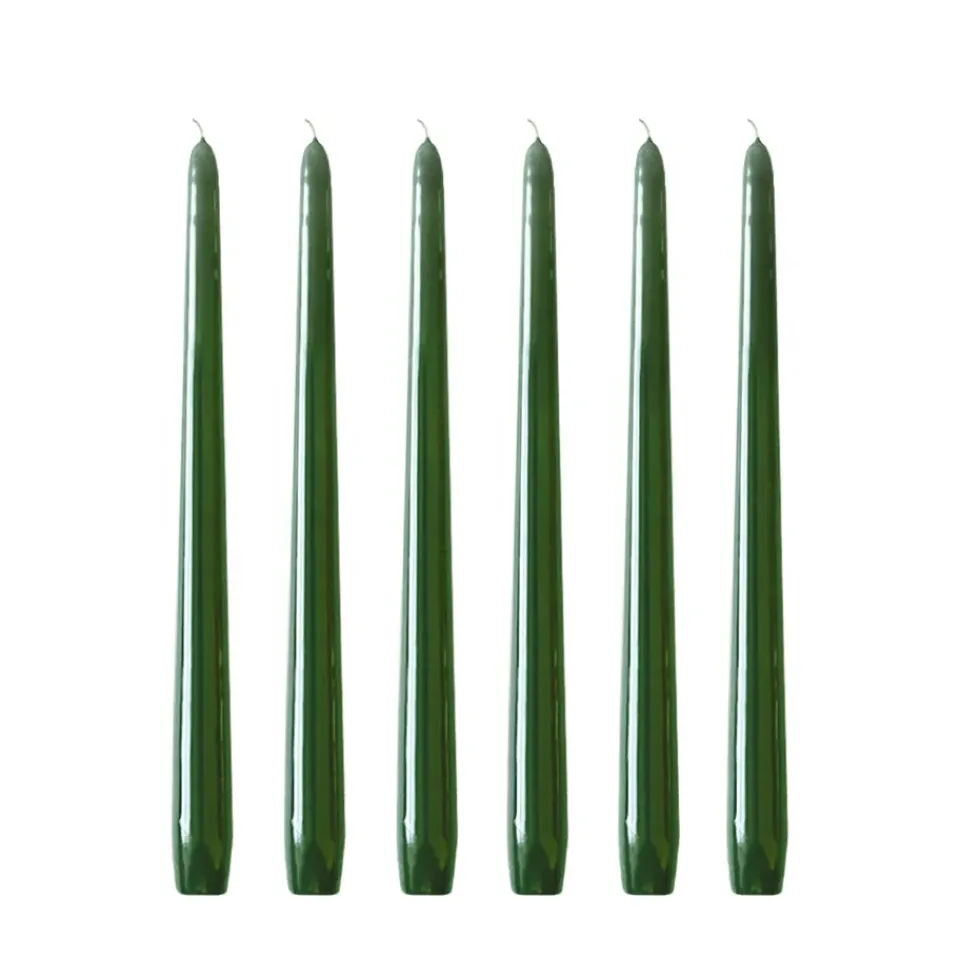Hilke Collection Kynttilät^Herrgårdsljus kynttilät 30 cm 6-pakkaus, Tummanvihreä