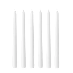 Hilke Collection Kynttilät^Herrgårdsljus kynttilät 30 cm 6-pakkaus, Valkoinen kiilto