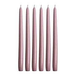 Hilke Collection Kynttilät^Herrgårdsljus kynttilät 30 cm 6-pakkaus, Metallinen vaaleanpunainen