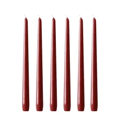 Hilke Collection Kynttilät^Herrgårdsljus kynttilät 30 cm 6-pakkaus, Viininpunainen kiilto