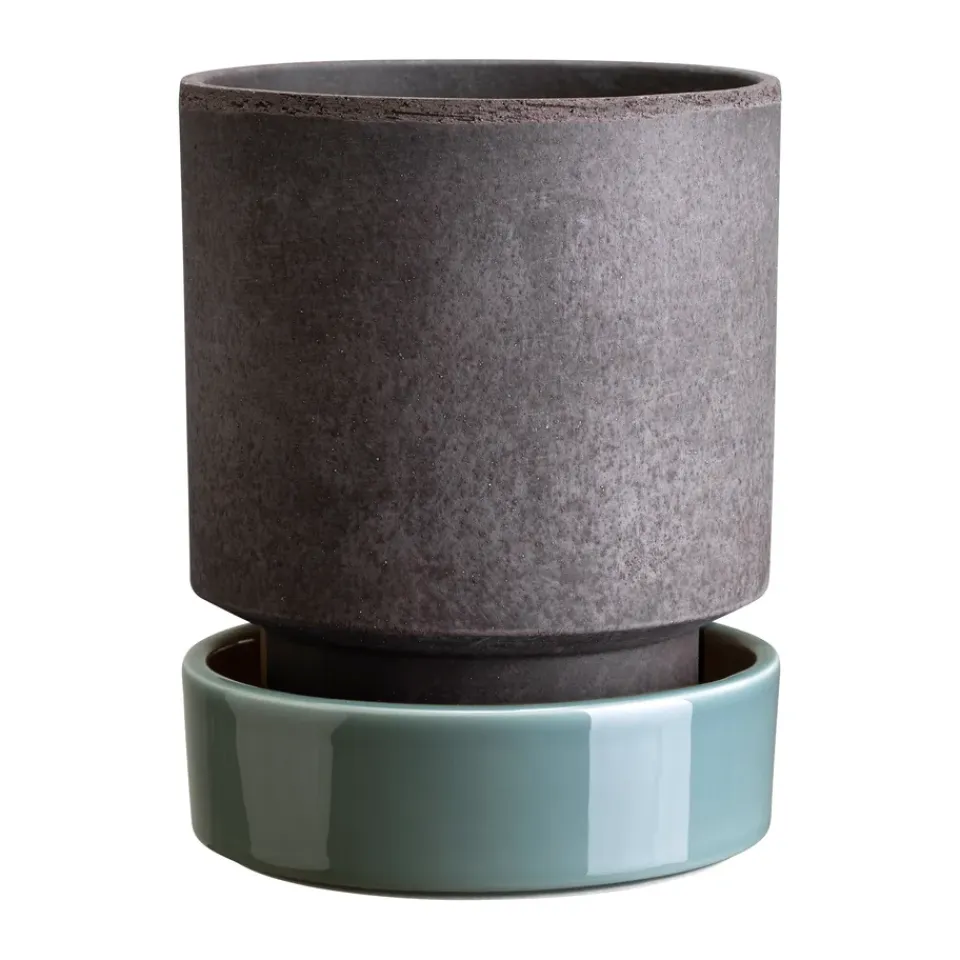 Bergs Potter Ruukut^Hoff ruukku, Ø14 cm, Raw Grey-Misty Blue