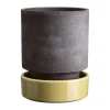 Bergs Potter Ruukut^Hoff ruukku, Ø18 cm, Raw Grey-Pale Yellow