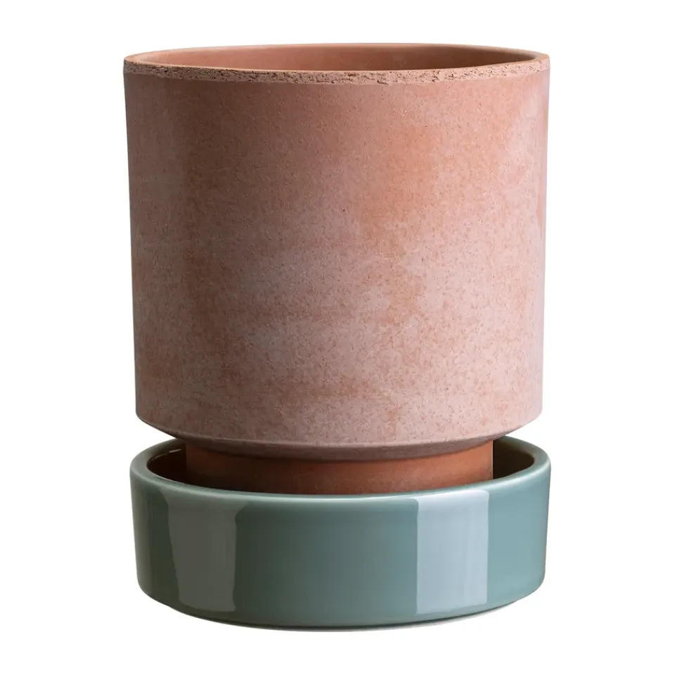 Bergs Potter Ruukut^Hoff ruukku, Ø14 cm, Raw Rosa-Misty Blue
