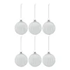 Scandi Living Joulukoristeet^Holiday joulukuusenpallo 6 kpl, White