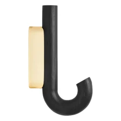 Gejst Koukut & Vaateripustimet^Hook koukku mini 13,3 cm, Musta tammi-messinki