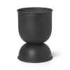 Ferm Living Ruukut^Hourglass ruukku extra small Ø21 cm, Musta-tummanharmaa